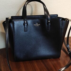 Kate Spade Black Leather Tote Bag